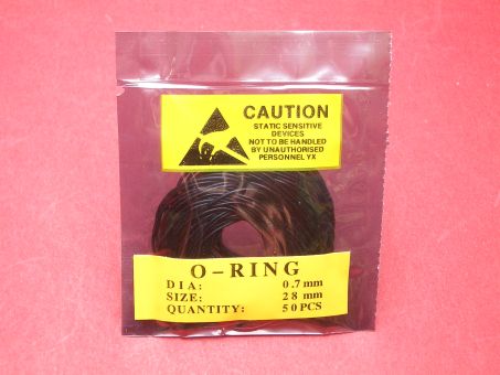 50 Uhren-Dichtungen Ø 28mm x 0,7mm 