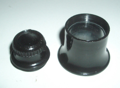 Zweiteilige Uhrmacherlupe (Steinlupe) mit abnehmbarer Vorsatzlinse 