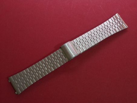 Zwei geteiltes Metall-Uhren-Armband 21mm im Verlauf auf 16mm,  mit verschiebbaren Verschluss 