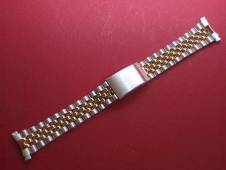 Metall-Uhren-Armband 22mm im Verlauf auf 16mm an der Faltschließe 