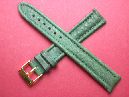 Leder-Armband 18mm (Schließe 16mm) Farbe: grün 