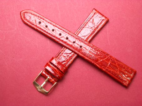 Leder-Armband 18mm Farbe: rot-braun 