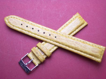 Leder-Armband 18mm Farbe: braun-gelb 