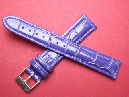 Leder-Armband 18mm Farbe: blau 