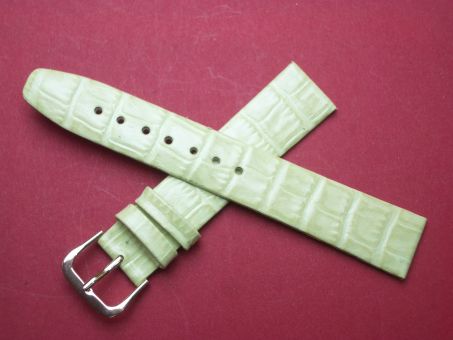 Leder-Armband 18mm Farbe: hell-grün 