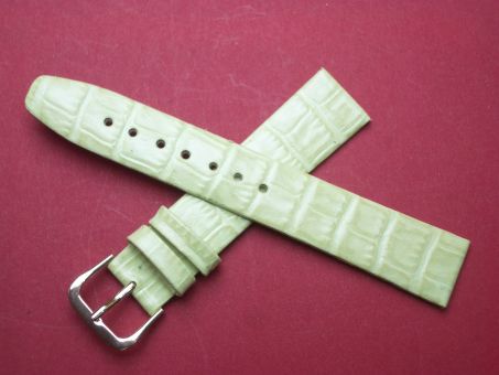 Leder-Armband 18mm Farbe: hell-grün 