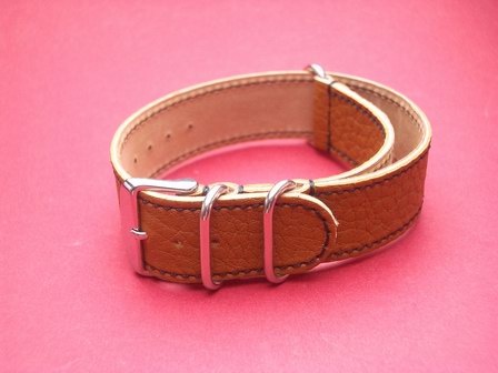 Nato-Leder-Armband 22mm, Länge 270mm Farbe: Natur 