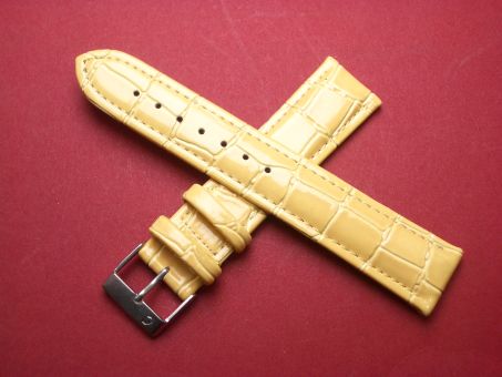 Leder-Armband 20mm Farbe: pastellgelb 