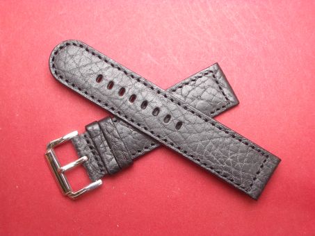 Leder-Armband 22mm Farbe: schwarz 