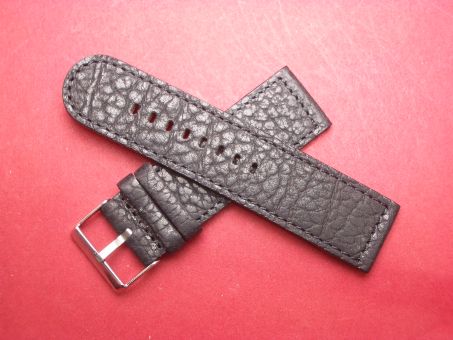 Leder-Armband 24mm Farbe: schwarz 