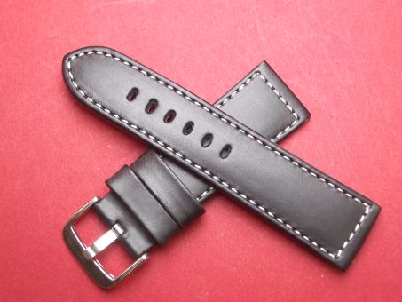 Leder-Armband 24mm Farbe: schwarz 