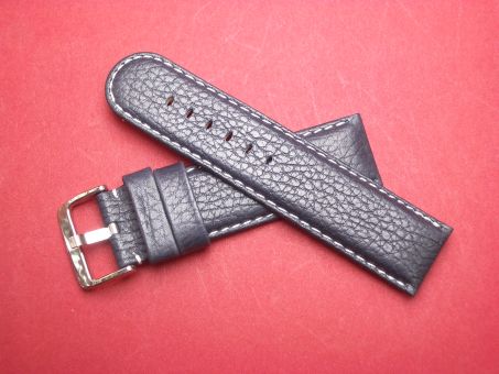 Leder-Armband 24mm Farbe: dunkelblau 