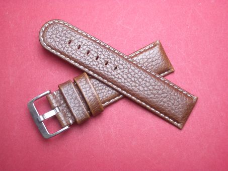 Leder-Armband 24mm Farbe: mittelbraun 