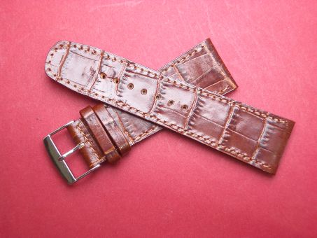 Leder-Armband Olympia 26mm Farbe: rotbraun 