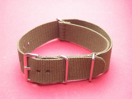 Nato-Armband, Nylonband, Durchzugsband 18mm, Farbe: Khaki 