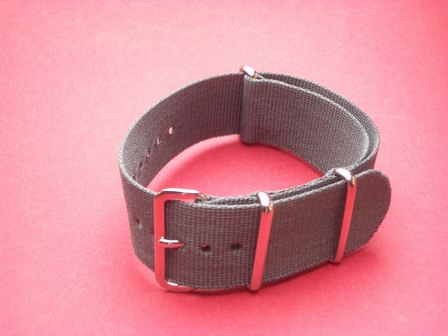 Nato-Armband, Nylonband, Durchzugsband 24mm, Farbe: Grau 