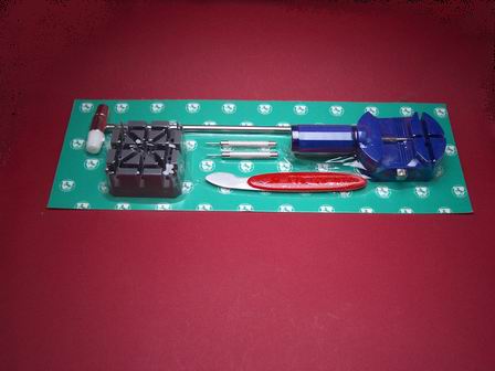 Werkzeug-Set zum Kürzen von Metallarmbändern und öffnen von gepressten Armbanduhrböden 