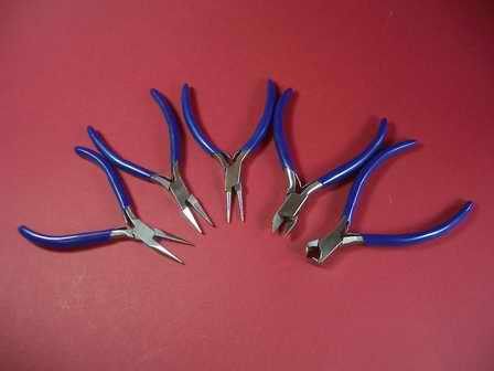 Zangensortiment Werkzeug-Set bestehend aus 5 blau beschichteten Zangen 
