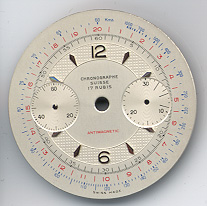 Landeron Chronographen-Zifferblatt Durchmesser: 32,00mm 