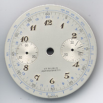 Landeron Chronographen-Zifferblatt Durchmesser: 31,80mm 
