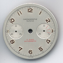 Landeron Chronographen-Zifferblatt Durchmesser: 31,00mm 