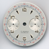 Landeron Chronographen-Zifferblatt Durchmesser: 31,50mm 