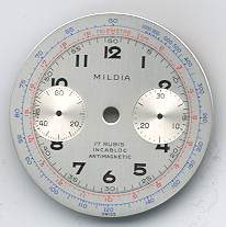 Landeron Chronographen-Zifferblatt Durchmesser: 31,50mm 