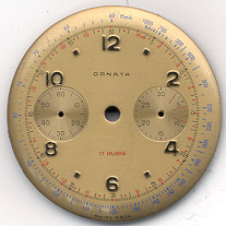 Landeron Chronographen-Zifferblatt Durchmesser: 33,50mm 