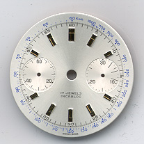 Landeron Chronographen-Zifferblatt Durchmesser: 30,20mm 