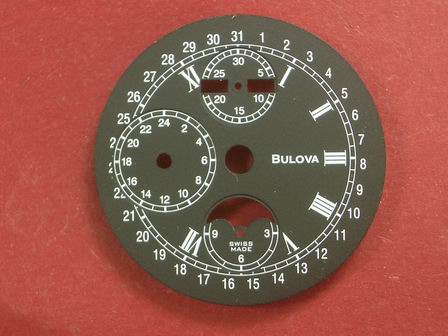 Bulova Chronographen-Zifferblatt Valjoux Kaliber: 7751 Durchmesser: 31,80mm 