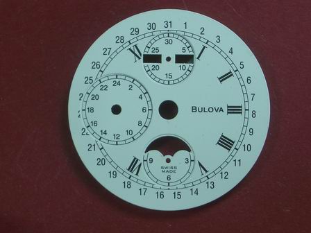 Bulova Chronographen-Zifferblatt Valjoux Kaliber: 7751 Durchmesser: 31,80mm 