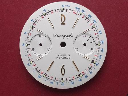 Chronographen-Zifferblatt Valjoux Kaliber: 7733 Durchmesser: 31,60mm 