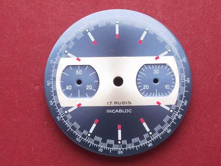 Chronographen-Zifferblatt Valjoux Kaliber: 7733 Durchmesser: 30,60mm 