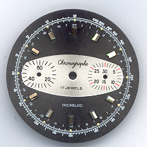 Chronographen-Zifferblatt Valjoux Kaliber: 7733 Durchmesser: 32,00mm 