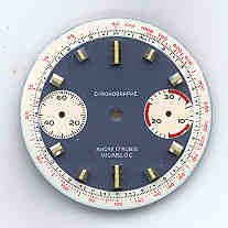 Chronographen-Zifferblatt Valjoux Kaliber: 7733 Durchmesser: 28,70mm 