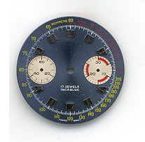 Chronographen-Zifferblatt Valjoux Kaliber: 7733 Durchmesser: 30,50mm 