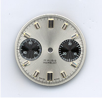 Chronographen-Zifferblatt Valjoux Kaliber: 7733 Durchmesser: 28,75mm 
