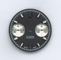 Chronographen-Zifferblatt Valjoux Kaliber: 7733 Durchmesser: 28,70mm 