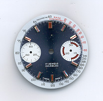 Chronographen-Zifferblatt Valjoux Kaliber: 7733 Durchmesser: 29,60mm 