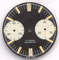 Chronographen-Zifferblatt Valjoux Kaliber: 7733 Durchmesser: 28,60mm 