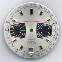 Chronographen-Zifferblatt Valjoux Kaliber: 7734 Durchmesser: 31,50mm 