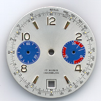 Chronographen-Zifferblatt Valjoux Kaliber: 7734 Durchmesser: 31,50mm 