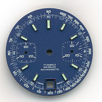 Chronographen-Zifferblatt Valjoux Kaliber: 7734 Durchmesser: 30,00mm 
