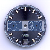 Chronographen-Zifferblatt Valjoux Kaliber: 7734 Durchmesser: 29,90mm 