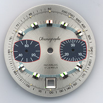 Chronographen-Zifferblatt Valjoux Kaliber: 7734 Durchmesser: 31,00mm 