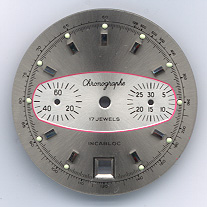 Chronographen-Zifferblatt Valjoux Kaliber: 7734 Durchmesser: 31,60mm 