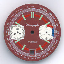 Chronographen-Zifferblatt Valjoux Kaliber: 7734 Durchmesser: 31,50mm 