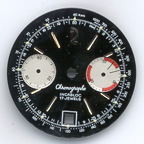 Chronographen-Zifferblatt Valjoux Kaliber: 7734 Durchmesser: 31,60mm 