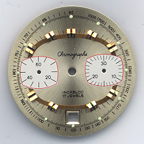 Chronographen-Zifferblatt Valjoux Kaliber: 7734 Durchmesser: 31,50mm 