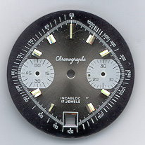 Chronographen-Zifferblatt Valjoux Kaliber: 7734 Durchmesser: 32,00mm 